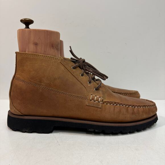 WORN TWICE Quoddy Telos Chukka Capetown Trail Brown Handsewn Made in USA 11.5 - Picture 3 of 13